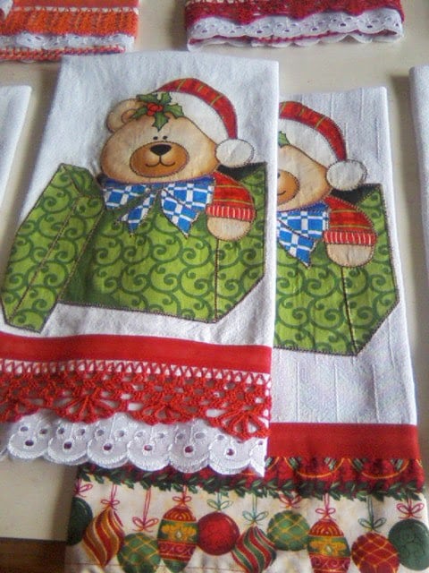 Panos de Pratos com estampas de Natal 