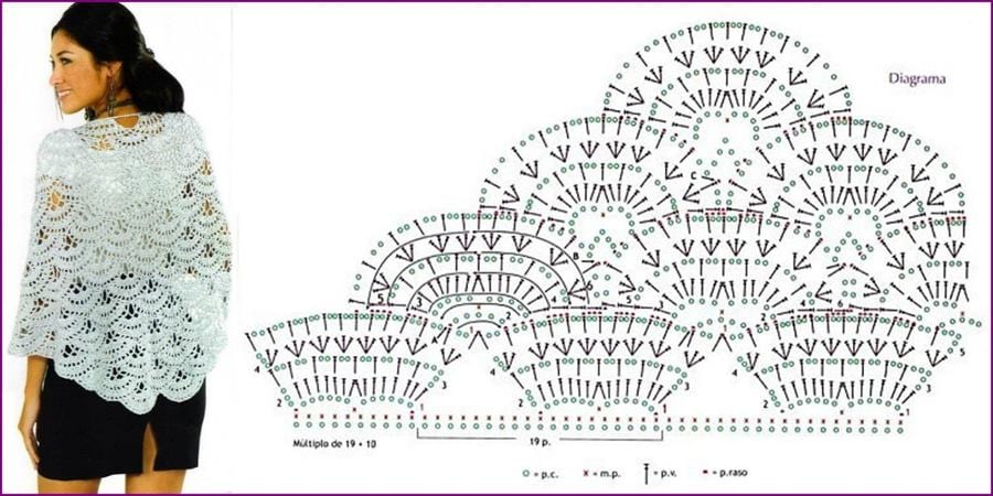 Xales de Crochê gráfico