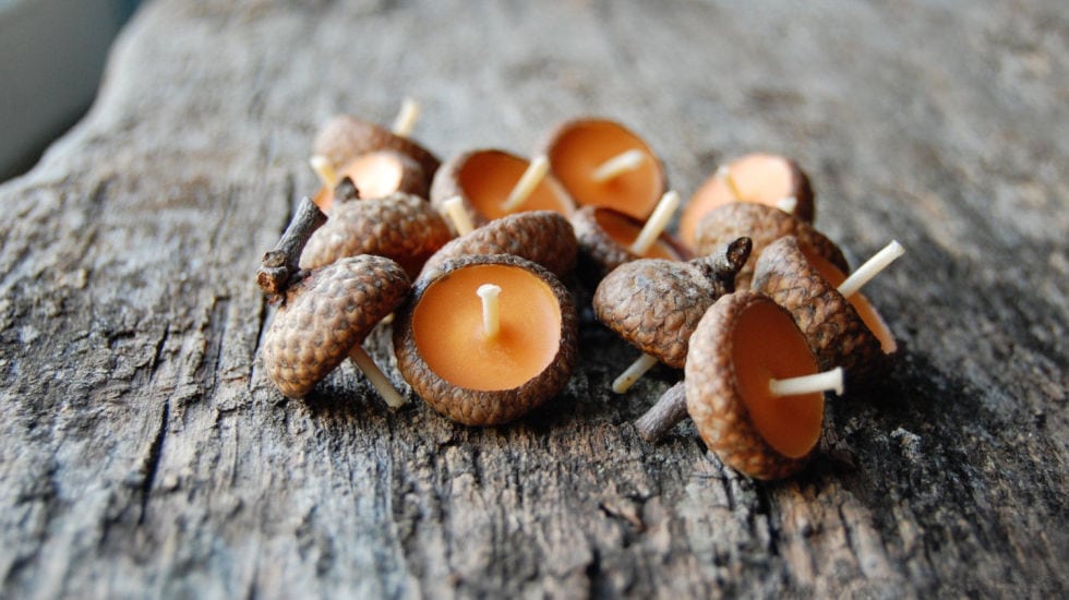 Decoração com velas para o Natal