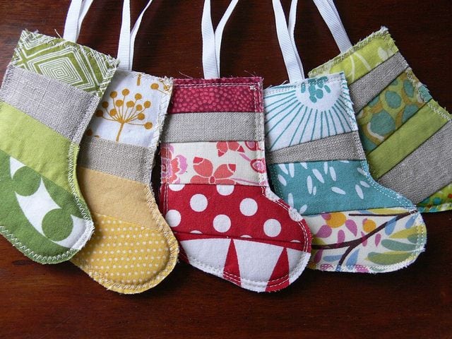 Modelos de Patchwork botinha para lareira
