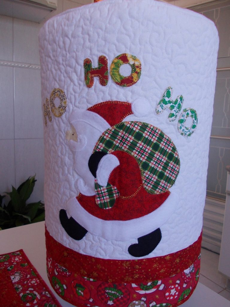 Capa de galão de água natal papai noel