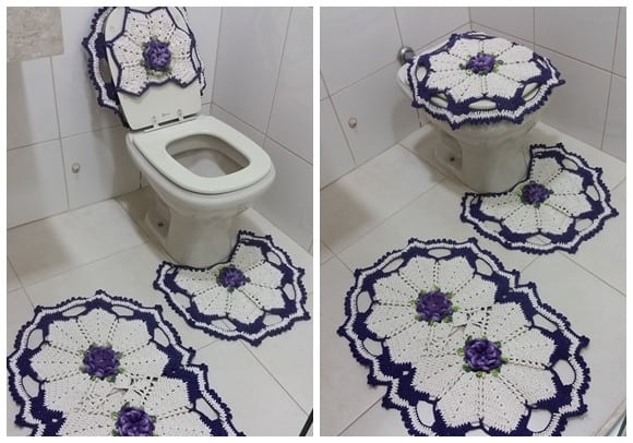 Decoração em Crochê banheiro