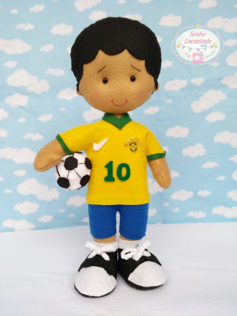 lembrancinhas de feltro seleção brasileira decoração futebol