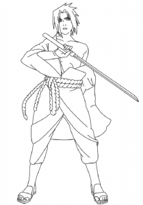 Desenho Do Sasuke Para Colorir Imprimir E Pintar