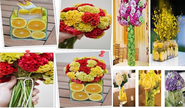 Aprenda a Fazer uma Linda Decoração em Arranjo Buquê de Flores com Frutas