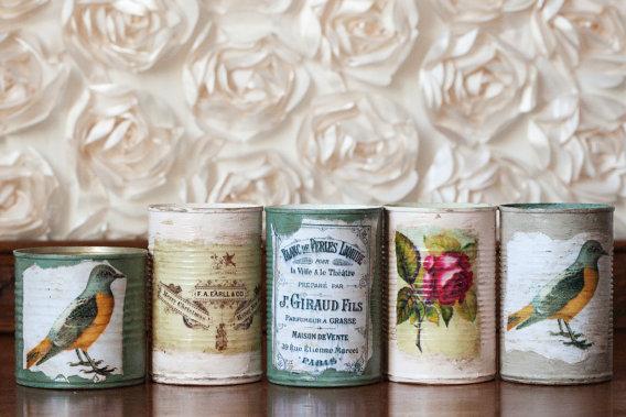 Latas decoradas vintage