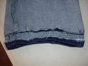 Como fazer barra de calça jeans costura