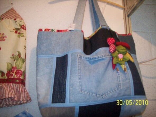 Bolsa de Retalhos de tecido jeans