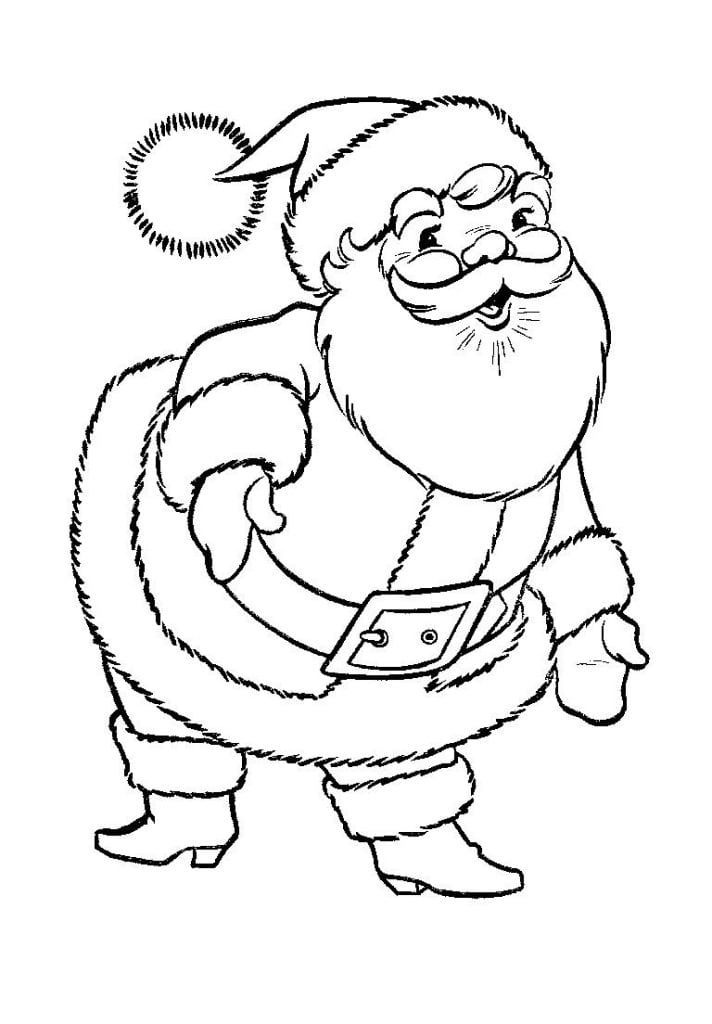 Molde de papai noel para colorir