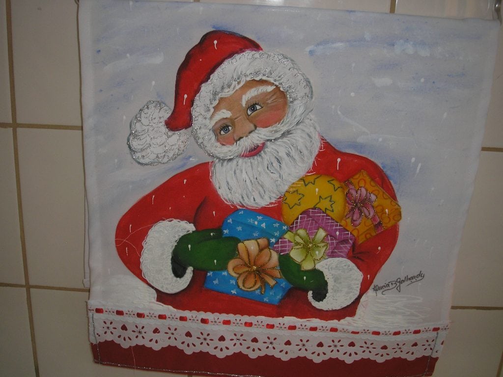 pintura de papai noel Moldes de Natal