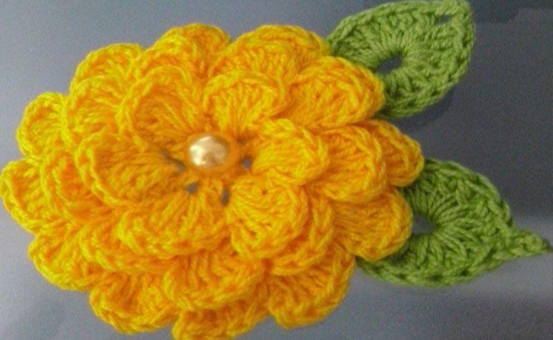 flores de croche para aplicação