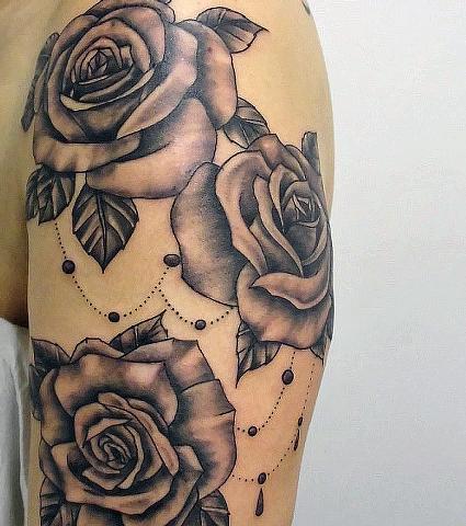 Desenhos de rosas para tattoo preta