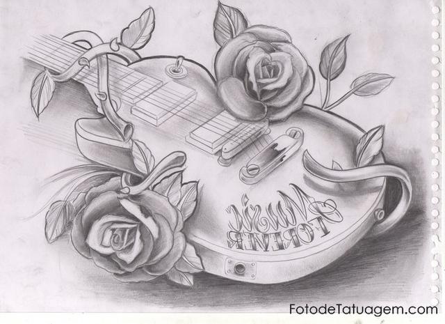 Desenhos de rosas para tattoo grafite