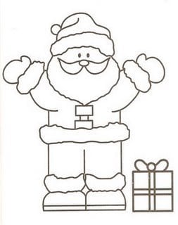 Molde de papai noel para colorir