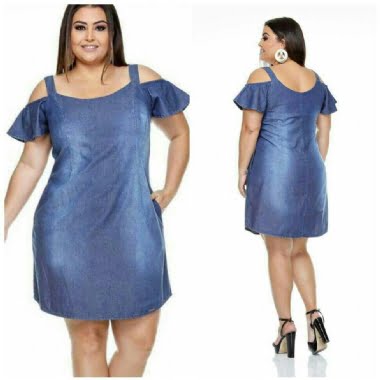 Vestido jeans plus size