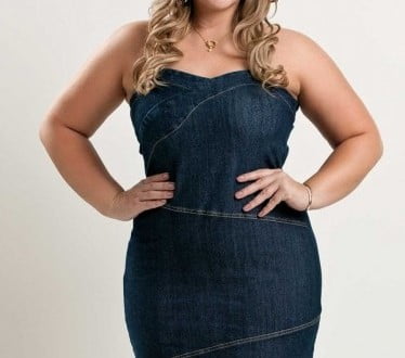 Vestido jeans plus size