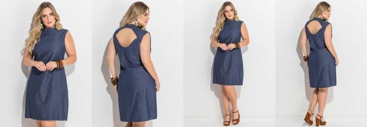 Vestido jeans plus size