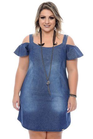 Vestido jeans plus size