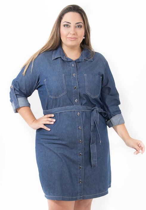 Vestido jeans plus size