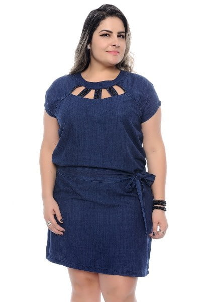 Vestido jeans plus size