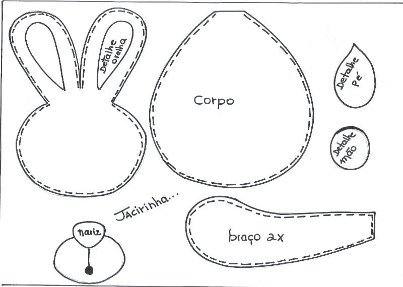 Desenho de coelhinho para colorir