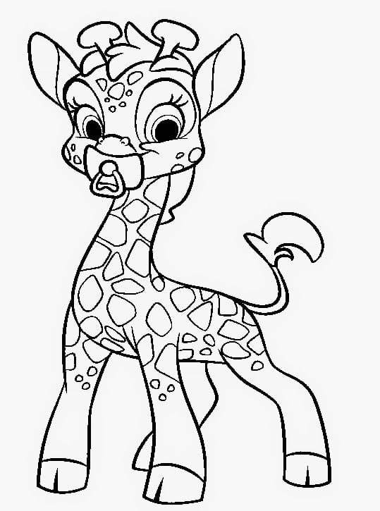 desenho de animais para imprimir girafa 