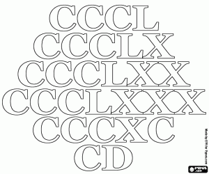 Sistema de numeração romano C L X para estudos e exercícios.