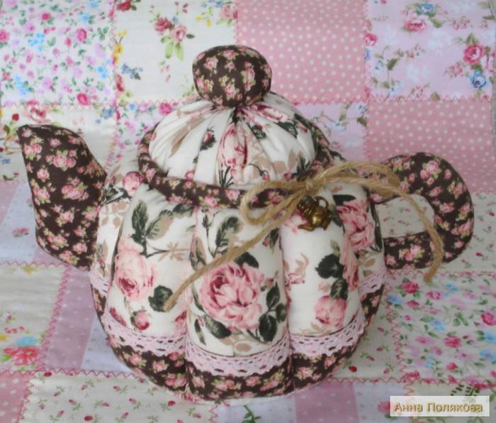 Chaleira de Tecido e patchwork