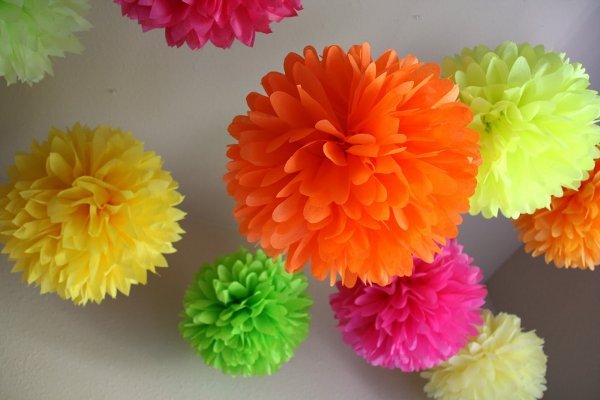 Flores de papel crepom