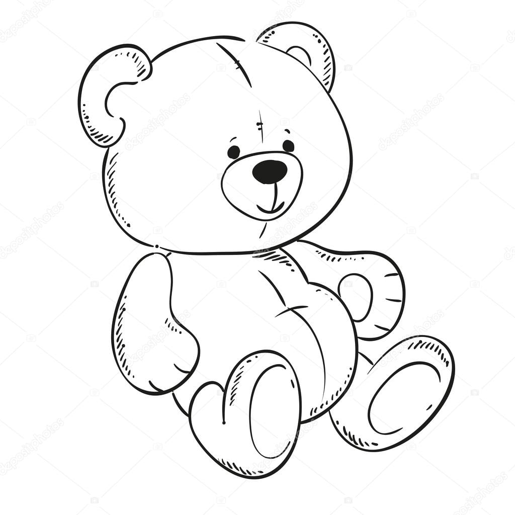 desenho de urso molde