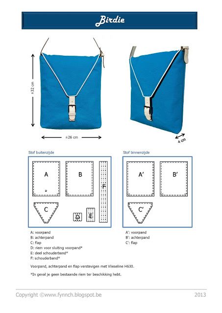 Bolsa de Tecido molde