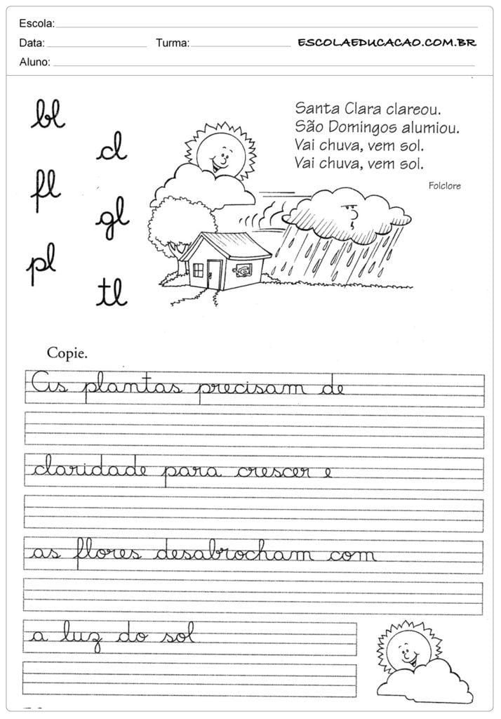 Caderno de caligrafia para imprimir e aprimorar a escrita.