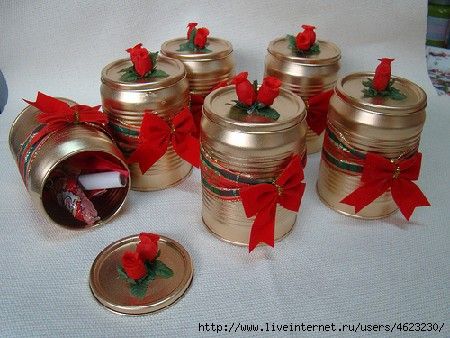 Artesanato de Natal latas