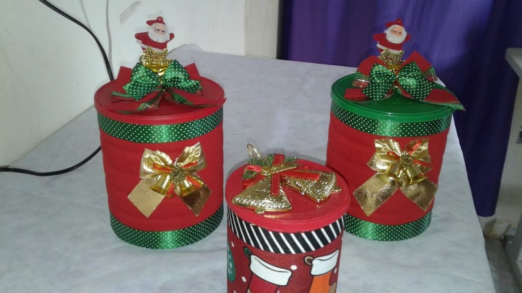 Artesanato de Natal latas