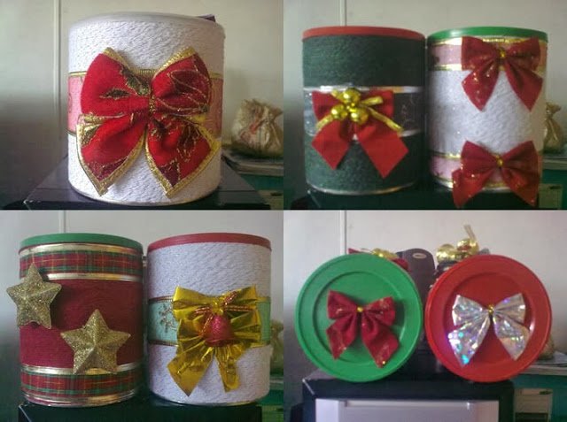 Artesanato de Natal latas