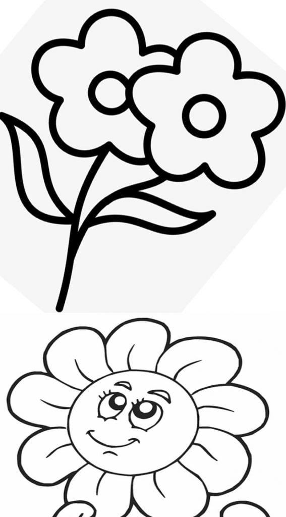 desenho de flor para colorir