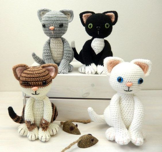 Gatinhos de Crochê Amigurumi