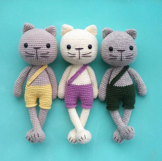 Gatinhos de Crochê Amigurumi