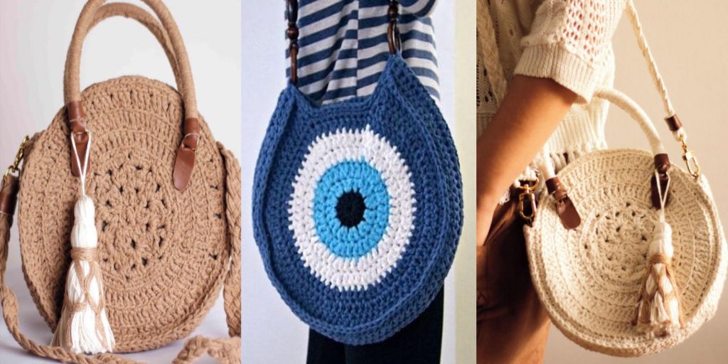 bolsas de croche redonda tendencia 2021