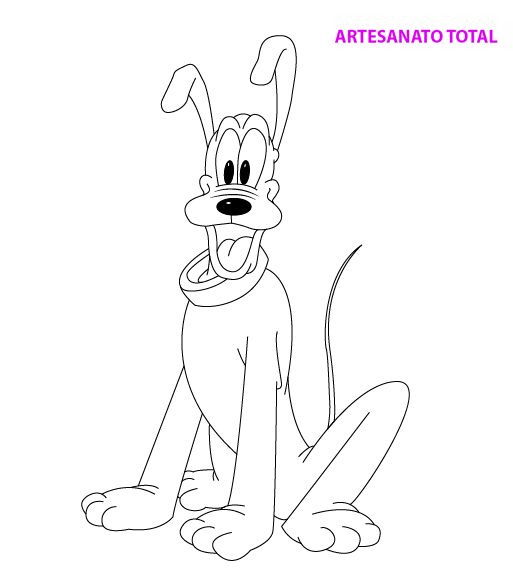 Desenho do Pluto para IMPRIMIR