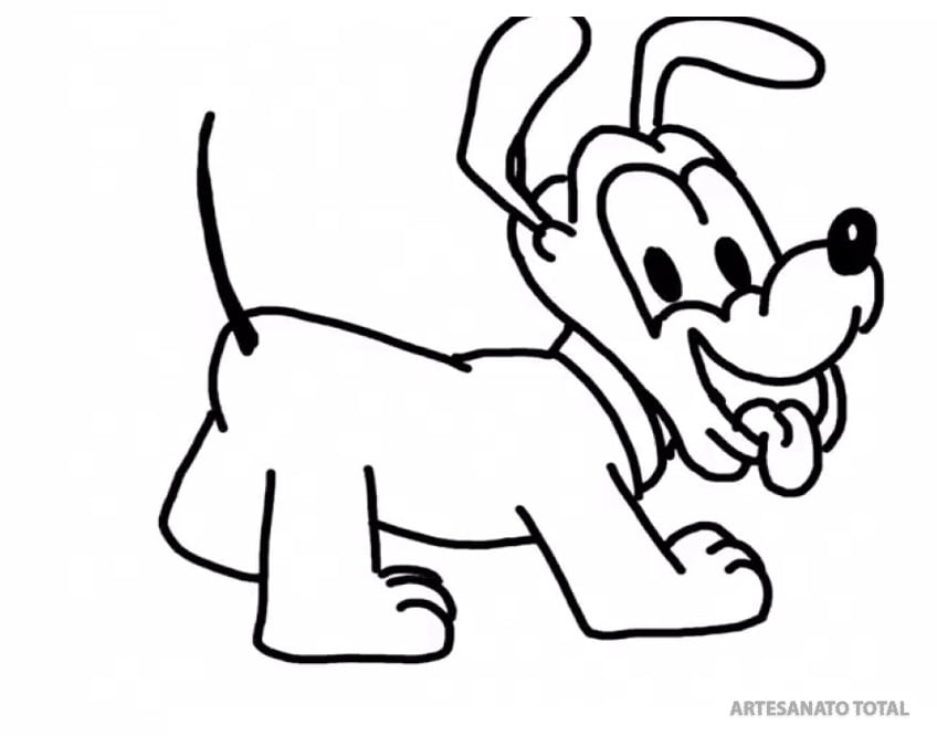 Desenho do Pluto para colorir