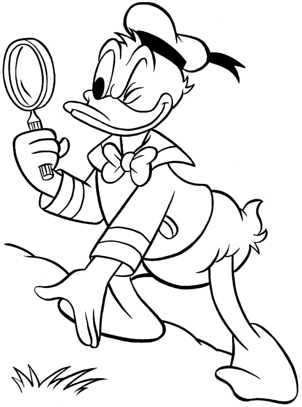 Desenho do Pato Donald colorir