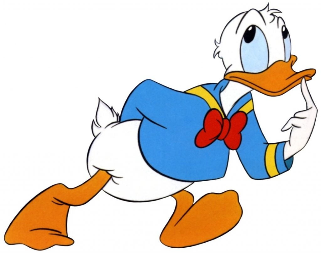 Desenho do Pato Donald colorir imprimir