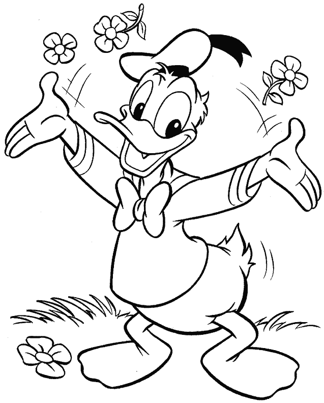 Desenho do Pato Donald colorir