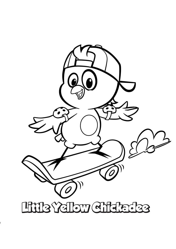 Little Yellow Chickadee - desenhos para colorir galinha pintadinha