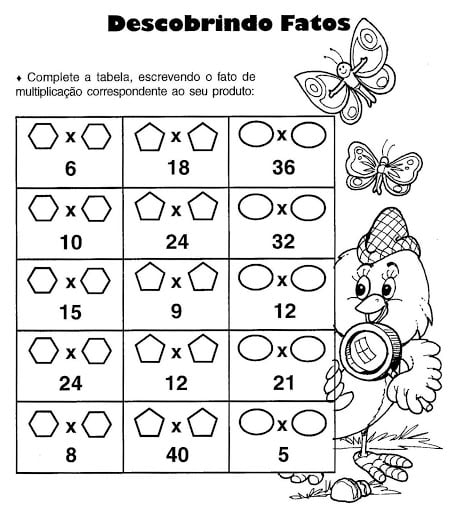 atividades de multiplicação 3 ano