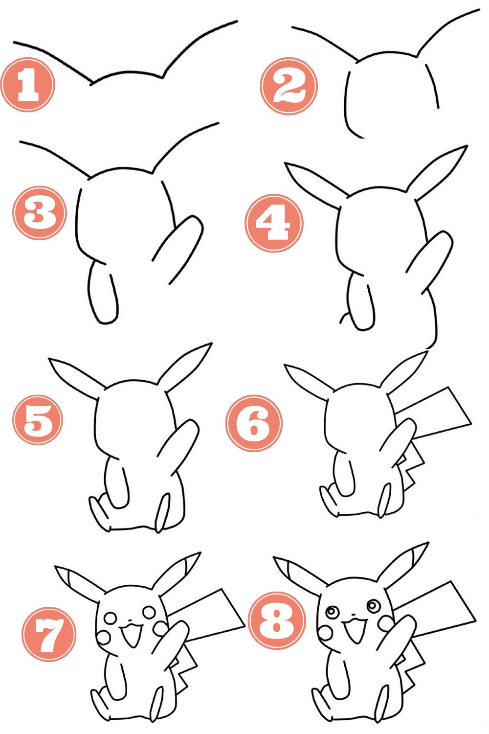 Como Desenhar O Pikachu 1 Artesanato Total
