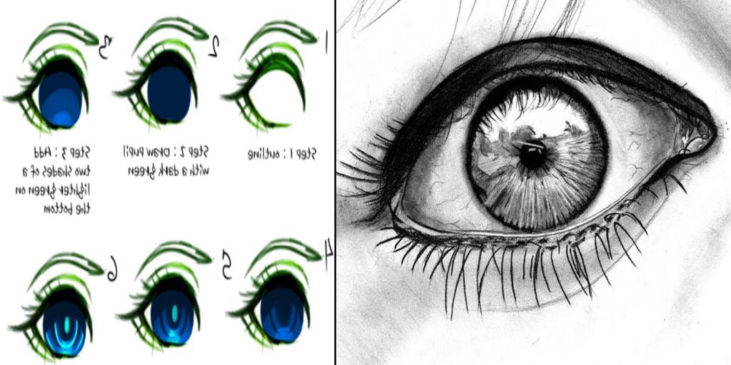 como desenhar olhos passo a passo