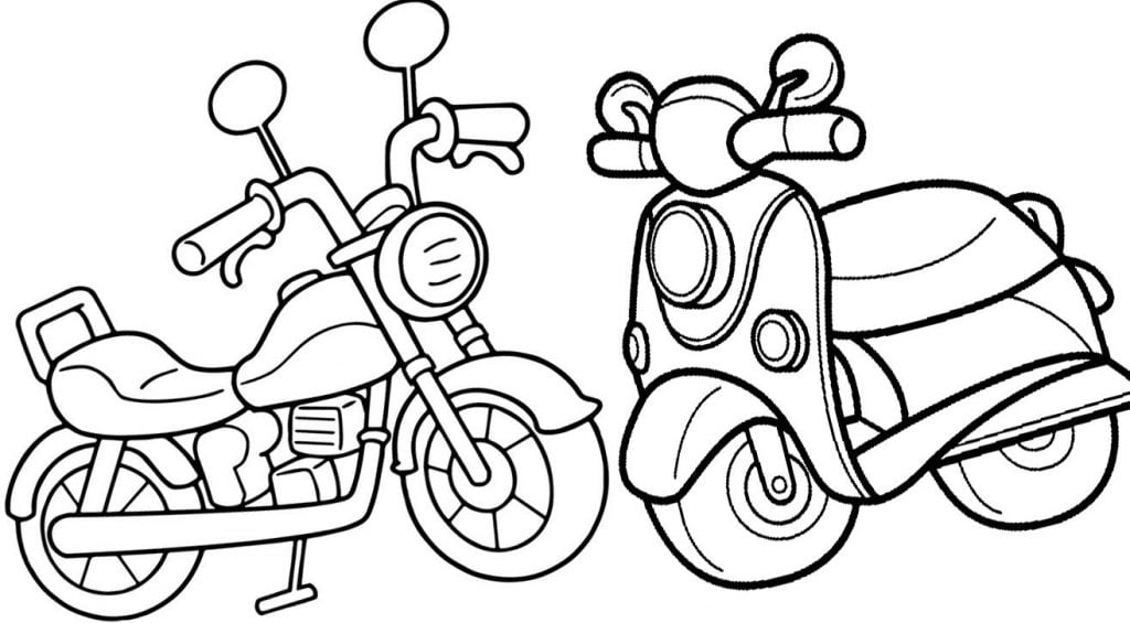 desenho de moto para colorir