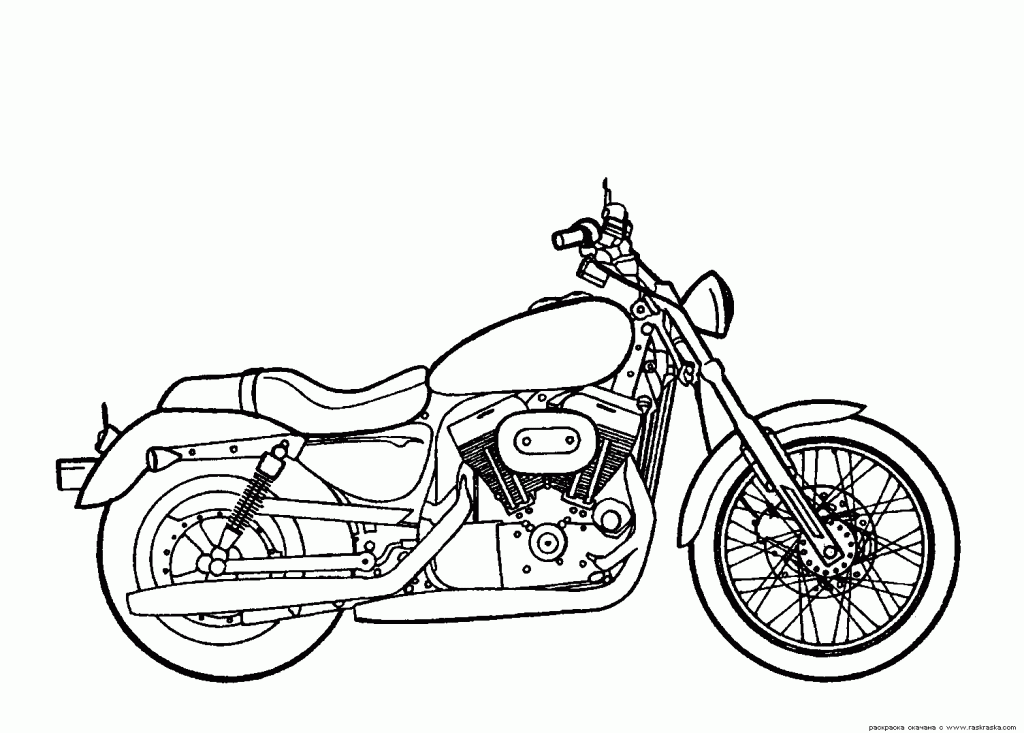 desenho para colorir moto